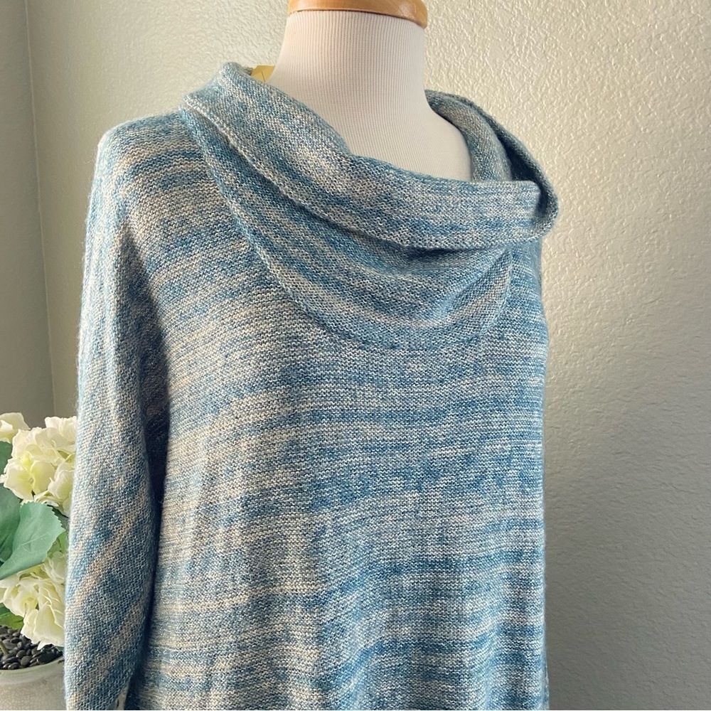 COPY - Anthropologie Field Flower Blue Cowl Neck Tunic Medium - Picture 6 of 10